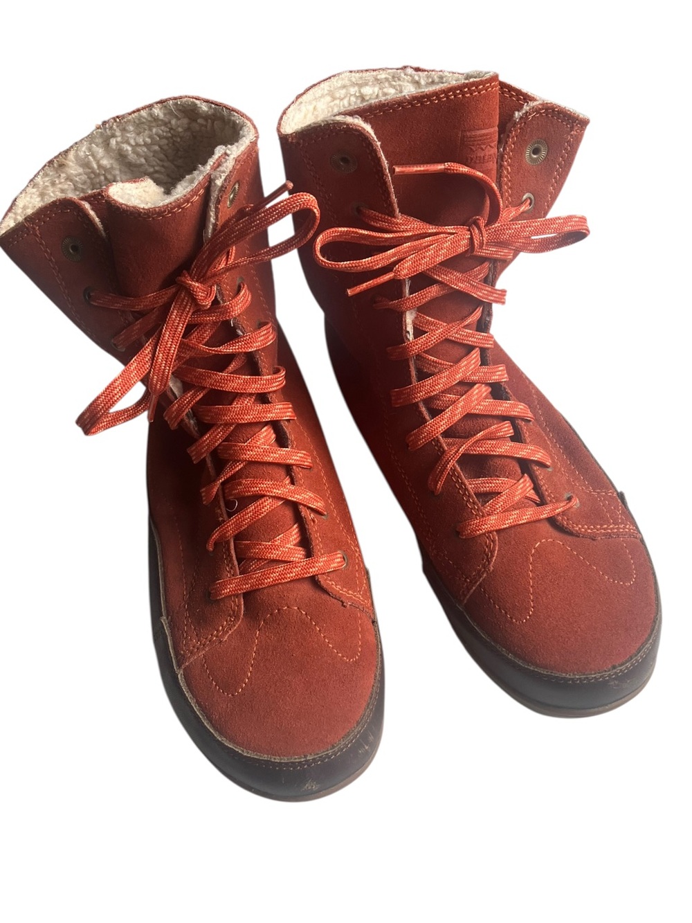 PATAGONIA Activist Waterproof Rusted Iron Leather Hiking Lined Boots Women 8